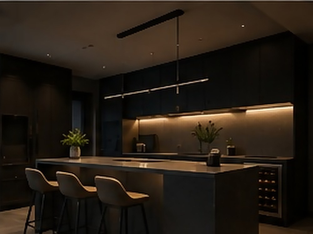 Adjoining bar and entertaining space
